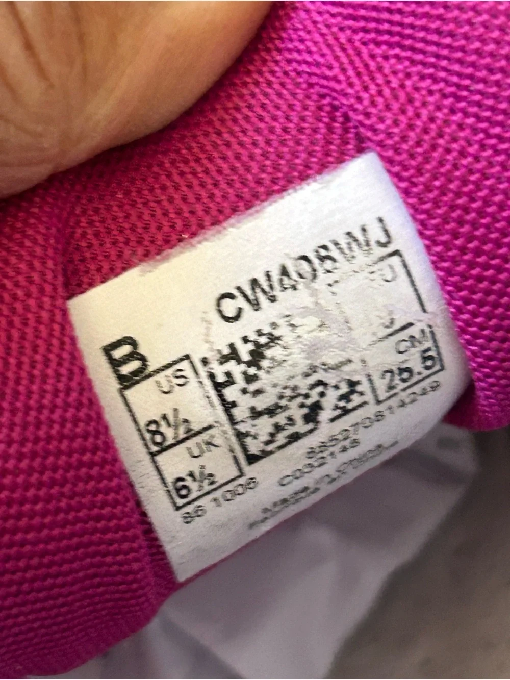 New Balance Kids White Sneakers with Pink Accents